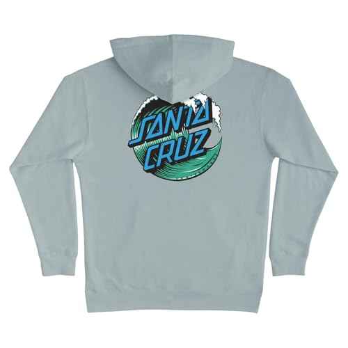 SANTA CRUZ Wave Dot P/O Hooded Heavyweight Sweatshirt Dusty Sage Med Mens