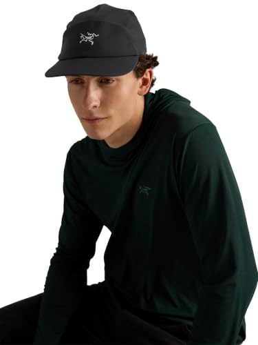 Large Black Arc'teryx Gamma 5 Panel Cap - Lightweight Packable Hiking Hat