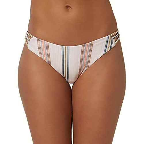 O'NEILL Women's Kaanapali Bikini Bottoms - Medium Coverage Women's Bathing Suit Bottom with Strappy Side Detail