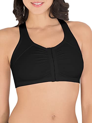 Fruit of the Loom Women's Multi-Pack Sports Bras - Front Close, Sand/Black Hue