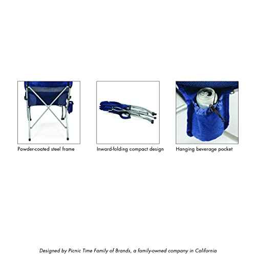 Picnic TIME PT-XL Heavy Duty Camping Chair, XL Beach Chair, 400 lb Capacity Camp Chair