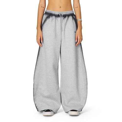 Aelfric Eden Baggy Wide Leg Sweatpants for Women Inkjet Barrel Sweat Pants Elastic Waist Casual Lantern Trouser