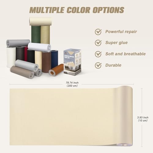 Self-Adhesive Canvas Repair Patches for Outdoor Gear - Light Gray, 4 x 79 Inches
