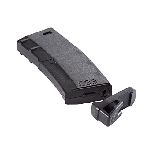 Lancer Tactical Airsoft M4 M16 Series Polymer 130 Round Transparent Window High Speed Mid-Cap Airsoft Magazine- Pack of 10