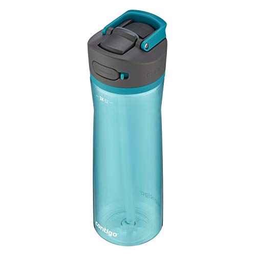 Contigo Ashland 2.0 Leak-Proof Water Bottle with Lid Lock and Angled Straw, Dishwasher Safe, Interchangeable Lid, 24oz, Juniper