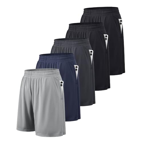 BALENNZ Athletic Shorts for Men with Pockets and Elastic Waistband Quick Dry Activewear