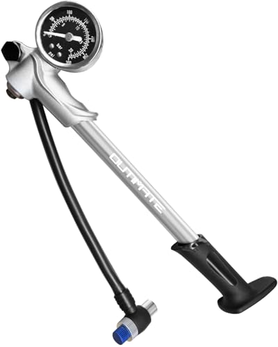 High Pressure Bike Shock Pump 300 PSI with Gauge for Mountain Bike Suspension