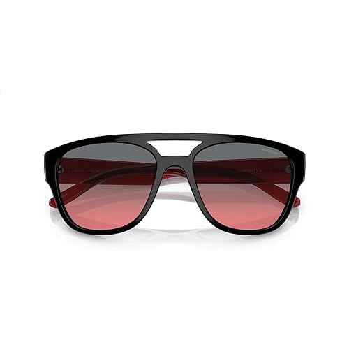 Arnette Men's AN4327 Mew2 Aviator Sunglasses, Black/Red/Dark Grey, 56 mm