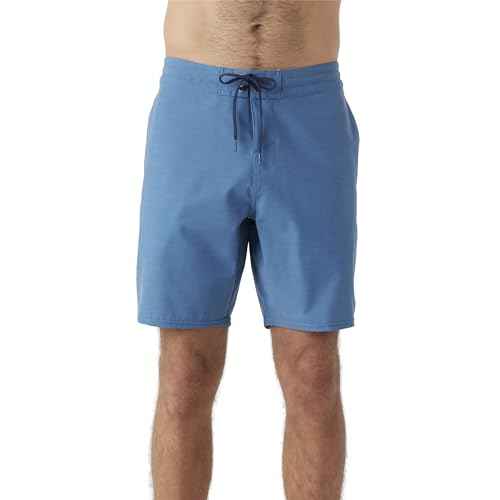 O'NEILL Men's 18 Inch Side Stripe Boardshorts - Quick Dry Swim Trunks for Men with Stretch Fabric and Pockets
