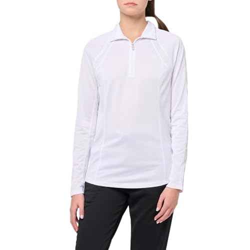 Ariat Women's Sunstopper 3.0 1/4 Zip Baselayer, White, Small
