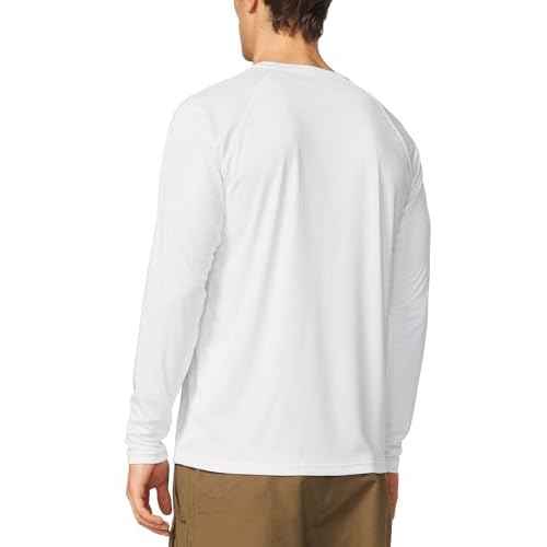 baleaf Men's Sun Protection Shirts UV SPF UPF 50+ Long Sleeve Rash Guard Fishing Running Quick Dry Lightweight