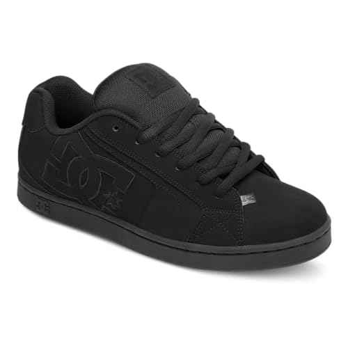 DC mens Net Skate Shoe, Black/Black/Black, 12 US