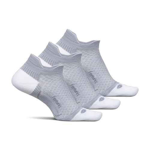 Feetures Plantar Fasciitis Relief Sock Light Cushion No Show Tab - Targeted Compression Sock for Women & Men