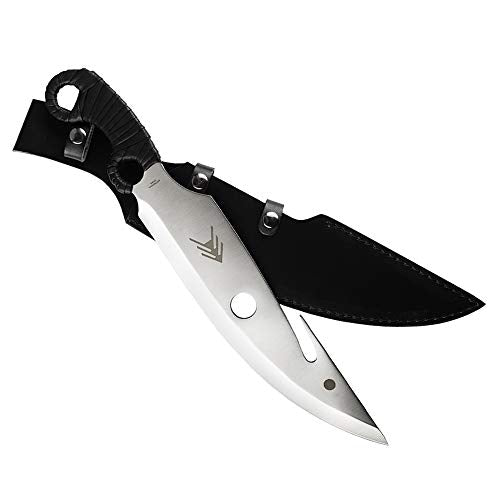 Fixed Blade Hunting Knife with Gut Hook and Sheath - Tactical Outdoor Dagger