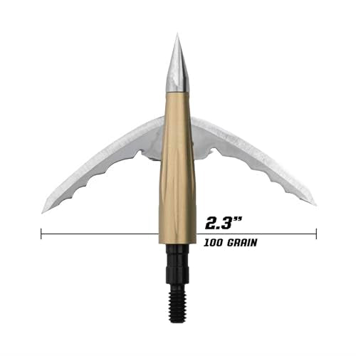 Bowmar Archery Beast Broadheads 100 Grain 2.3 Inch Cut - Fastest Deploying