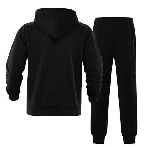 Mens Tracksuit Set, 2 Piece Casual Stylish Jogger Set for Fall Winter Hiking Hiking Suit Sets