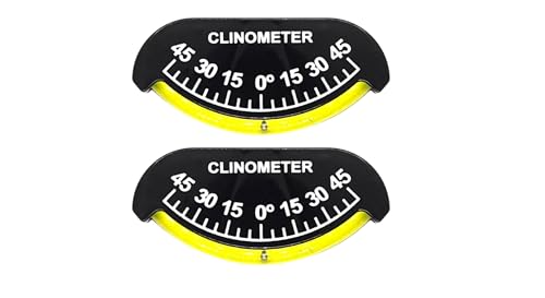 Clinometer - High Resolution Heel Angle Level Gauge for Off-Road Vehicle, Truck, RV, Camper, Trailer, or Boat mounts on Bulkhead of Boat (2)