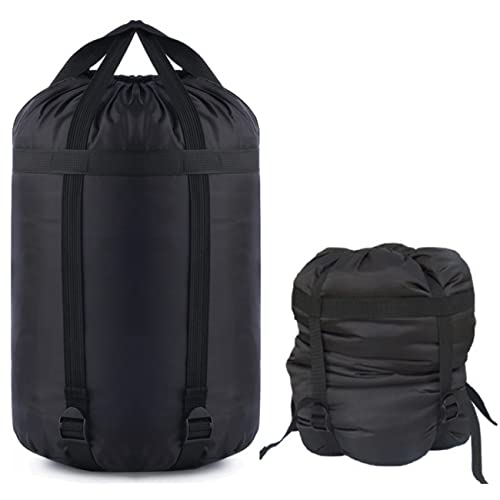 Water-Resistant Compression Sack for Sleeping Bags & Camping - Black 45L