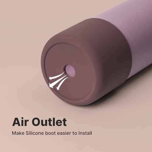 Silicone Water Bottle Boot for Owala 32 oz, Anti-Slip Protective Sleeve for Owala Twist & FreeSip & Flip Stainless Steel Water Bottle, Boot Bottom Base for Owala (Reddish Brown)