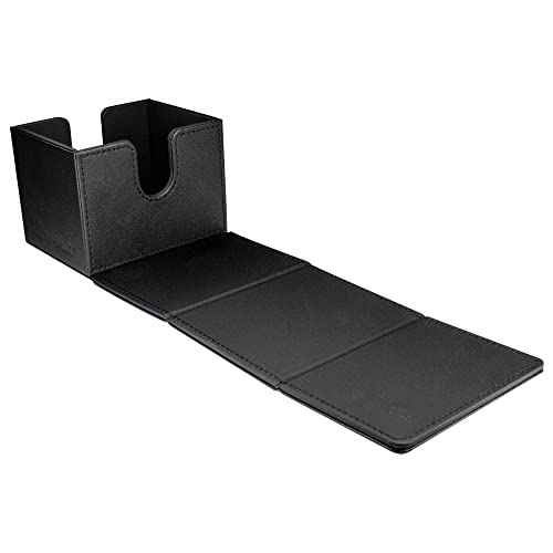 Ultra Pro - Vivid Alcove Edge Deck Box (Black) - Stores & Protects Up To 100 Standard Size Collectible, Baseball, Gaming, Sports or Any Standard Size Cards In You Collections