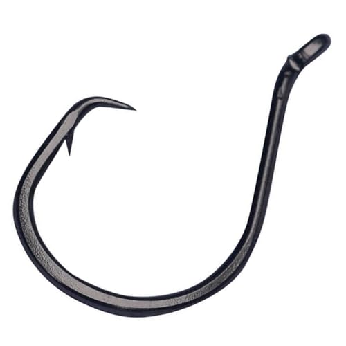 Reaction Tackle Heavy Wire Catfish Hooks 10/0 - High Carbon Steel Saltwater & Freshwater Fishing, 25 Pack