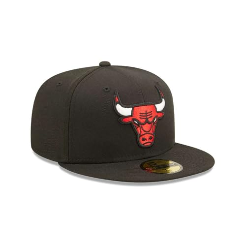 NBA Men's Official 59FIFTY Fitted Cap - Chicago Bulls Black 7 1/8