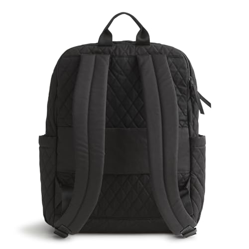 Vera Bradley Women's Premium Cotton Large Bancroft Backpack, Moonless Night, One Size