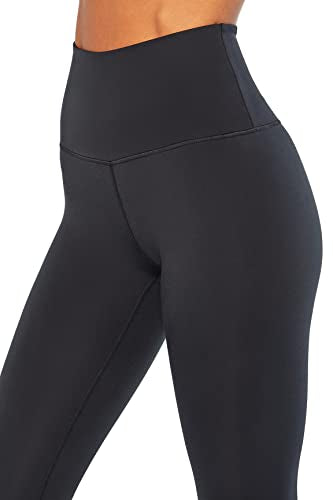 Large Black High-Rise Contender Deluxe Leggings for Women - Tummy Control