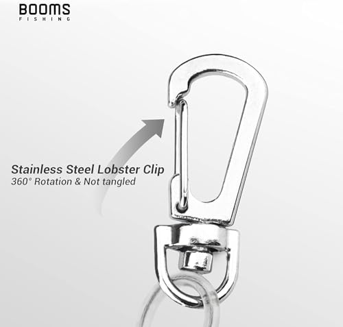 6PCS Fishing Lanyards Retractable Tool Safety Coil with Stainless Steel Ring