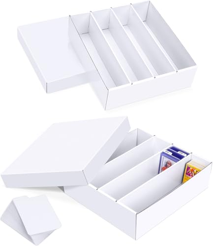2 Pack Trading Card Storage Box Bulk Organizer for MTG Sports Cards