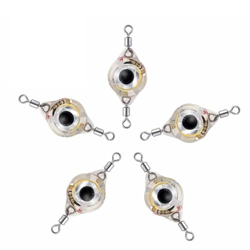 LED Fishing Lures Assortment with Upgraded Round Eyes - Deep Drop Trolling Lights