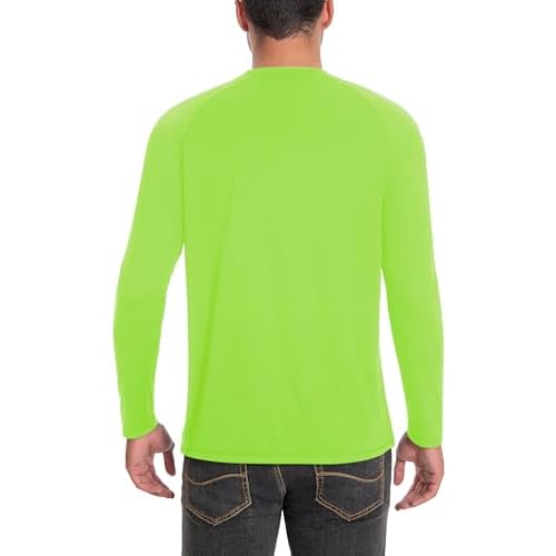 Men's Sun Protection Shirts UPF 50+ UV Long Sleeve Rash Guard Shirts Lightweight Quick Dry for Fishing Swimming Running