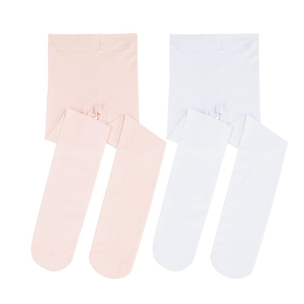 Stelle Girls' Ultra Soft Pro Dance Tight/Ballet Footed Tight(Toddler/Little Kid/Big Kid),BP+WT,XXS