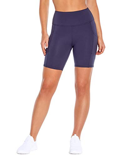 Marika Women's Lucy High Rise Tummy Control Workout Shorts - Medium, Midnight Blue