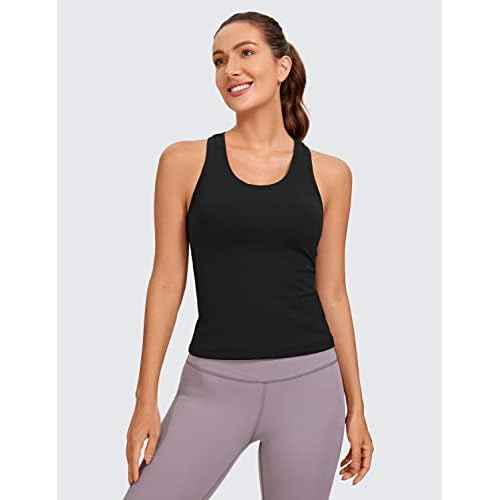 CRZ YOGA Butterluxe Racerback Workout Tank Tops for Women Tight Sleeveless Camisole Gym Athletic Yoga Shirts