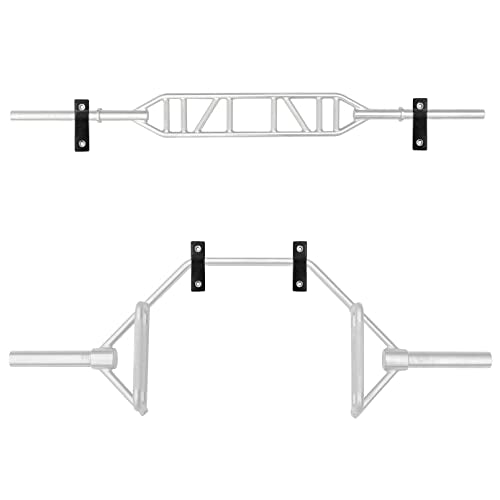 Luwint Wall Mounted Horizontal Barbell Holder - 2 Pairs, Heavy Duty Steel, Rubber Coated, Fits Olympic & Standard Bars - Variation B.1