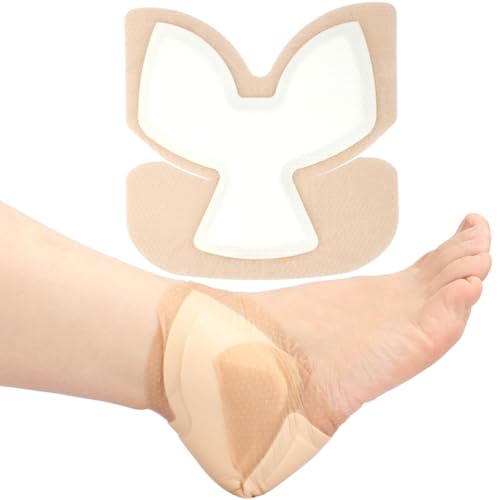 Heel Silicone Foam Wound Dressing 8x8 Inch for Heel Ulcers & Pressure Sores - Pack of 1, Large
