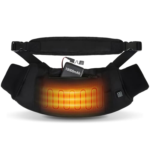 Electric Heated Hand Warmer Pouch with Double Sided Heating - Black