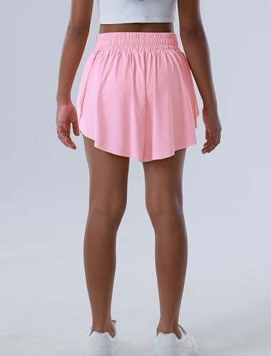 Girls Butterfly Shorts 2-3 Pack with Pockets & Liner - Black, White, Pink, 10-11 Years