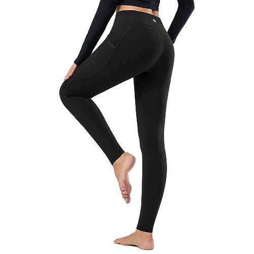 baleaf Women's Fleece Lined Leggings Thermal Warm Winter Tights High Waisted Yoga Pants Cold Weather with Pockets