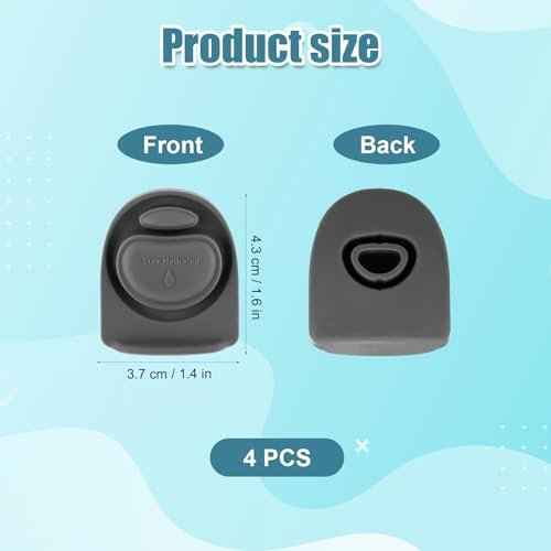 4pcs Replacement Stopper Compatible with Owala FreeSip 24oz 32oz 40oz, BPA-Free Silicone Water Bottle Lid Gaskets Replacement for Owala 16/24/32/40oz Bottle Mouth Cap Stopper Seal Parts Accessories