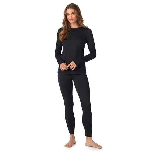 Cuddl Duds Womens Fleece Lined Thermal Base Layer Set ? Long Sleeve Shirt & Leggings for Cold Weather ? Lounge Set for Women