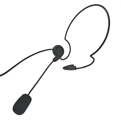 Two-Way Radio Earpiece with Behind-The-Head Headset and PTT for Midland GXT LXT GMRS