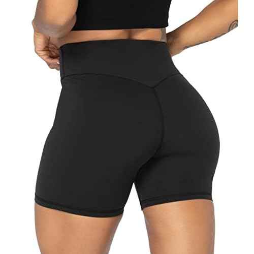 Sunzel No Front Seam High Waist Biker Shorts for Women, Squat Proof Yoga Workout Gym Bike Shorts