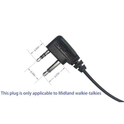 CYen Two-Way Radio Earpiece Compatible Midland Ear-Clip Headset for Midland Walkie Talkie Earpiece GXT1000VP4 T51VP3 T10 X LXT600VP3 2 Pack