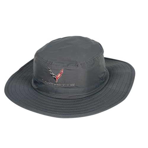 C8 Corvette Bucket Hat - Adjustable Sun Cap for Men - Graphite One Size