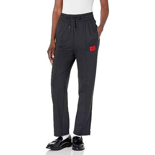 HUGO Women's Woven Logo Jersey Sweatpants