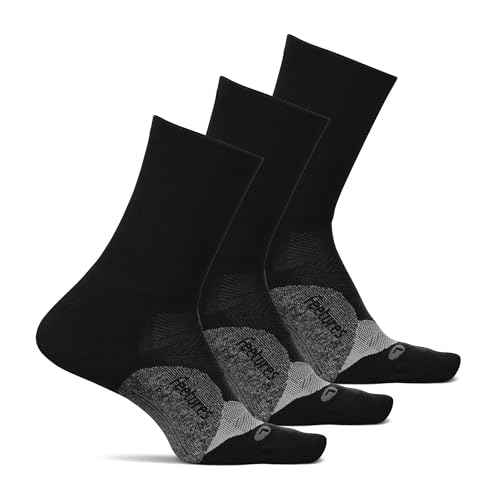 Feetures Elite Light Cushion Mini Crew Sock - Sport Sock with Targeted Compression