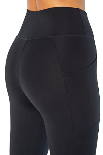 Zobha Women's High Rise Endurance Deluxe Pocket Leggings - Large Black