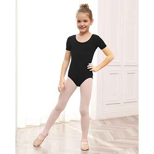 Stelle Leotard for Girls Black Ballet Dance Leotard Gymnastics Outfits with Bow Back (Toddler/Little/Big Kids)